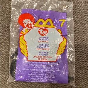 2000 McDonald’s TY Beanie Baby Happy Meal Toy - Spinner the Spider   babies toys